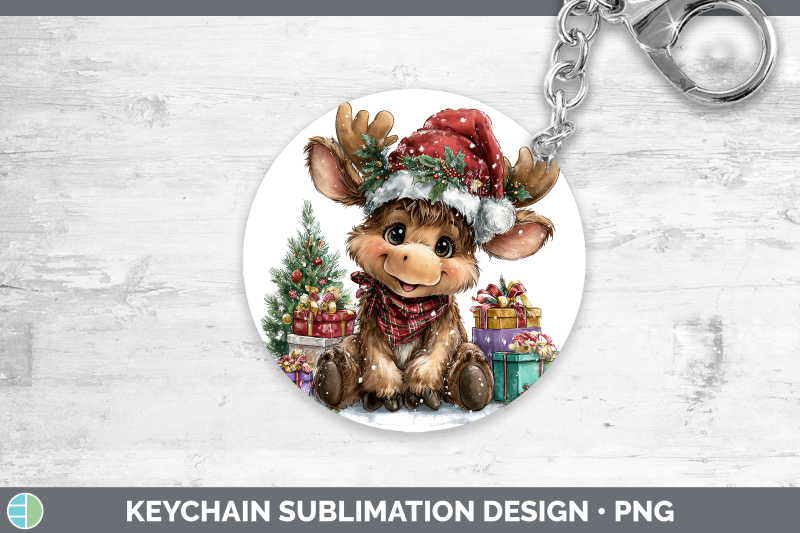 moose-keychain-christmas-santa-hat-sublimation-keyring-desig
