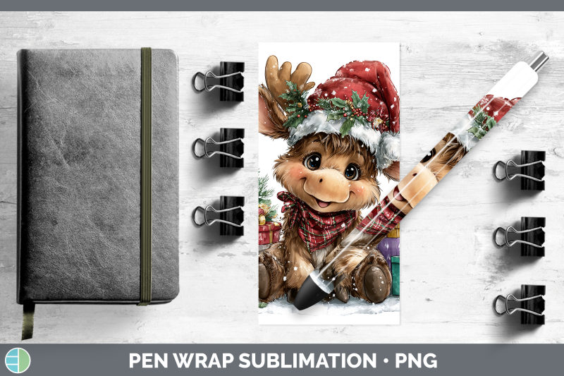 moose-pen-wrap-christmas-santa-hat-sublimation-pen-designs