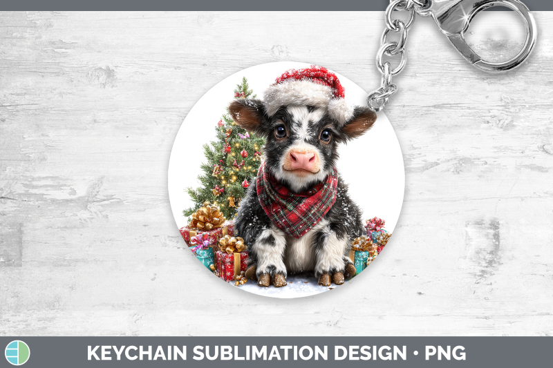 cow-keychain-christmas-santa-hat-sublimation-keyring-designs