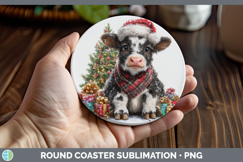 cow-round-coaster-christmas-santa-hat-sublimation-coaster-de