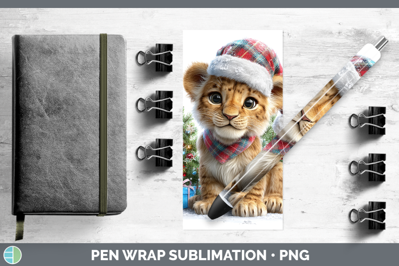 lion-pen-wrap-christmas-santa-hat-sublimation-pen-designs