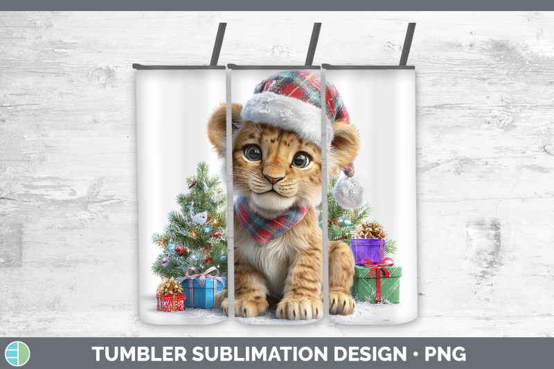 lion-tumbler-christmas-santa-hat-sublimation-20-oz-skinny-tu
