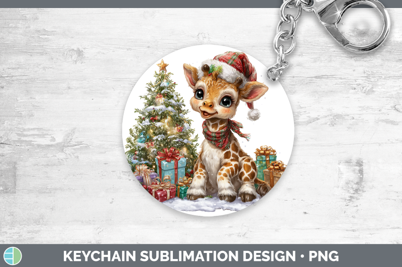 giraffe-keychain-christmas-santa-hat-sublimation-keyring-des
