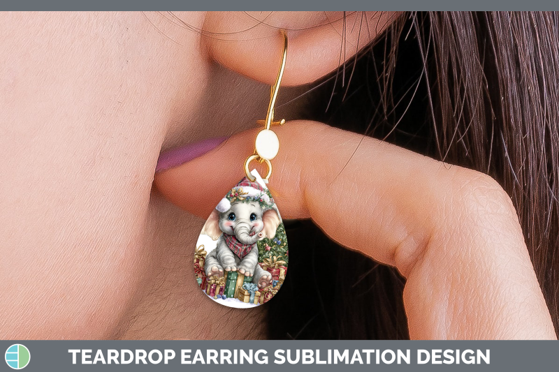 elephant-teardrop-earrings-christmas-santa-hat-sublimation-e