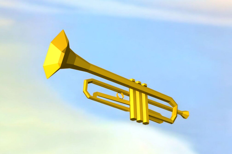 trumpet-3d-papercraft