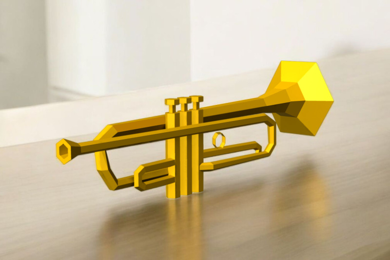 trumpet-3d-papercraft