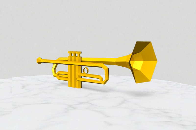 trumpet-3d-papercraft