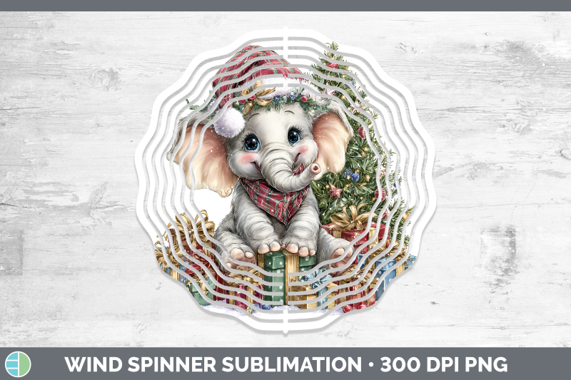elephant-wind-spinner-christmas-santa-hat-sublimation-spinne