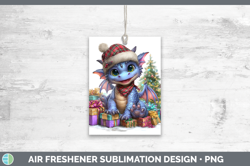dragon-air-freshener-christmas-santa-hat-sublimation-car-sce