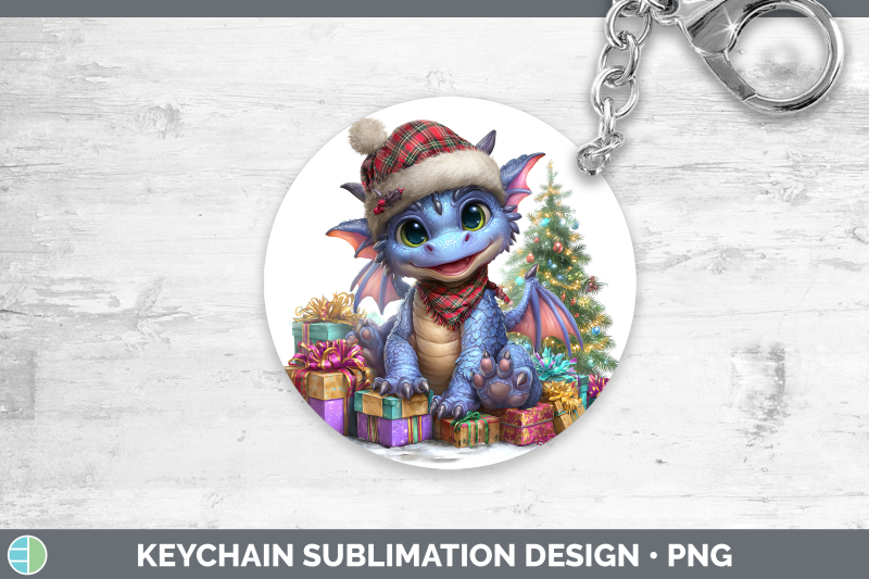 dragon-keychain-christmas-santa-hat-sublimation-keyring-desi
