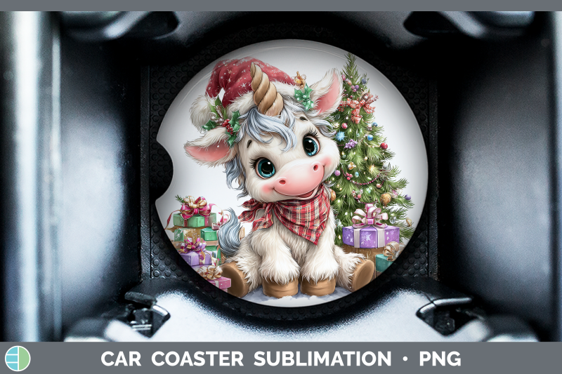 unicorn-car-coaster-christmas-santa-hat-sublimation-drink-ma