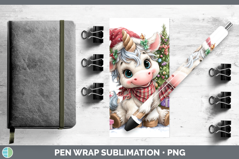 unicorn-pen-wrap-christmas-santa-hat-sublimation-pen-designs