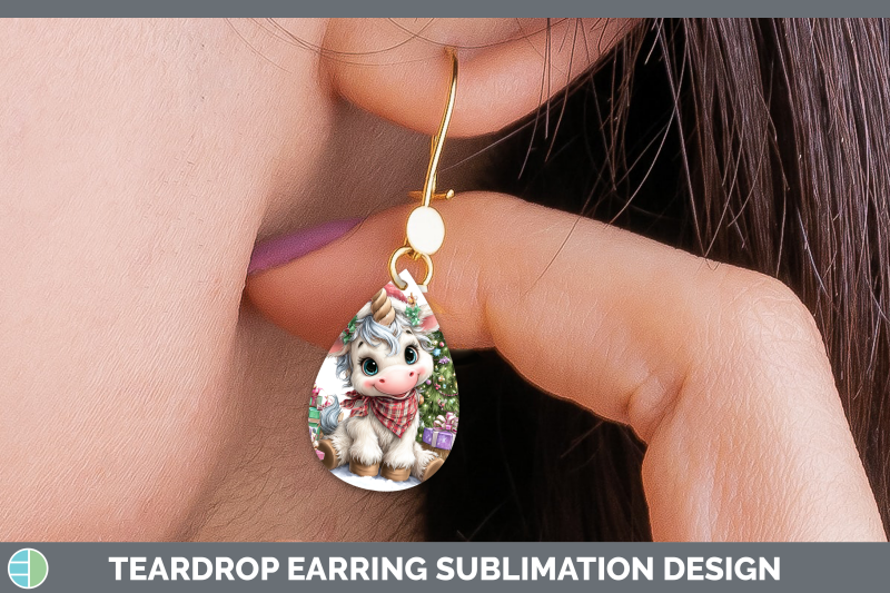 unicorn-teardrop-earrings-christmas-santa-hat-sublimation-ea