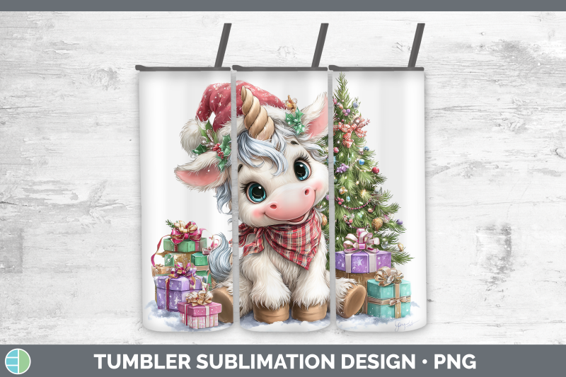 unicorn-tumbler-christmas-santa-hat-sublimation-20-oz-skinny