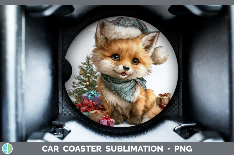 fox-car-coaster-christmas-santa-hat-sublimation-drink-mat-de
