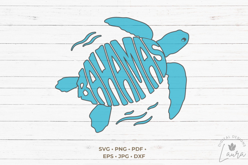 bahamas-word-art-in-a-sea-turtle-shape-svg-cut-file