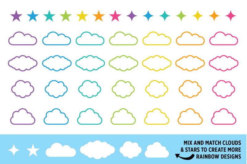 rainbows-and-clouds-clip-art-set