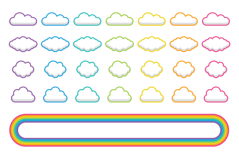 rainbows-and-clouds-clip-art-set