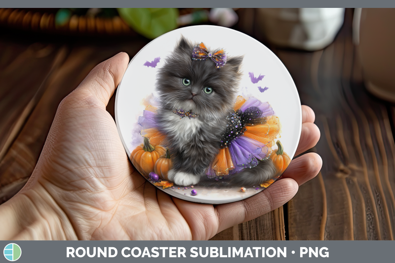 angora-cat-round-coaster-cats-halloween-sublimation-coaster