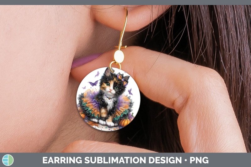 calico-cat-round-earrings-cats-halloween-sublimation-earring