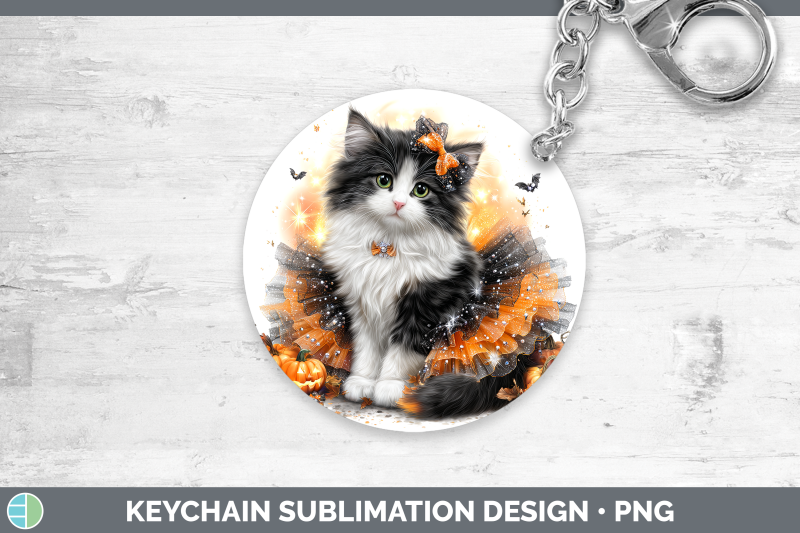 norwegian-forest-cat-keychain-cats-halloween-sublimation-key