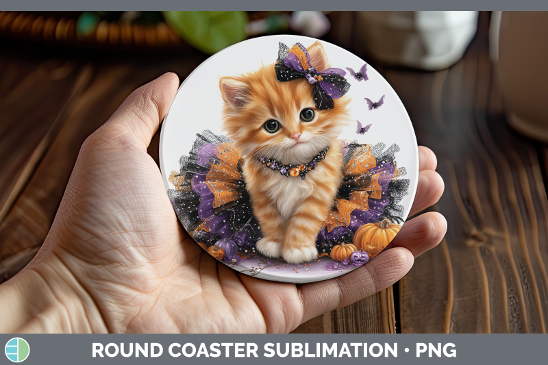 orange-cat-round-coaster-cats-halloween-sublimation-coaster