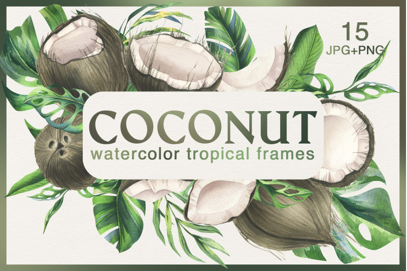tropical-text-frames-watercolor-templates