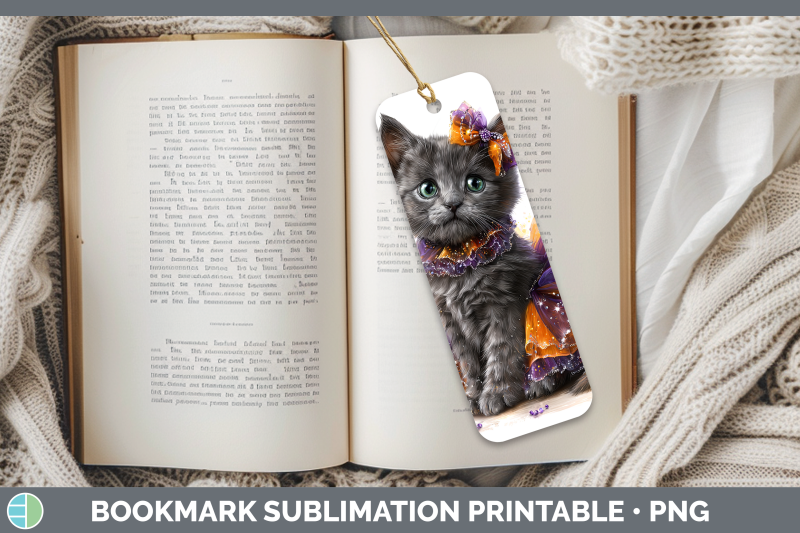 russian-blue-cat-bookmark-cats-halloween-sublimation-printab