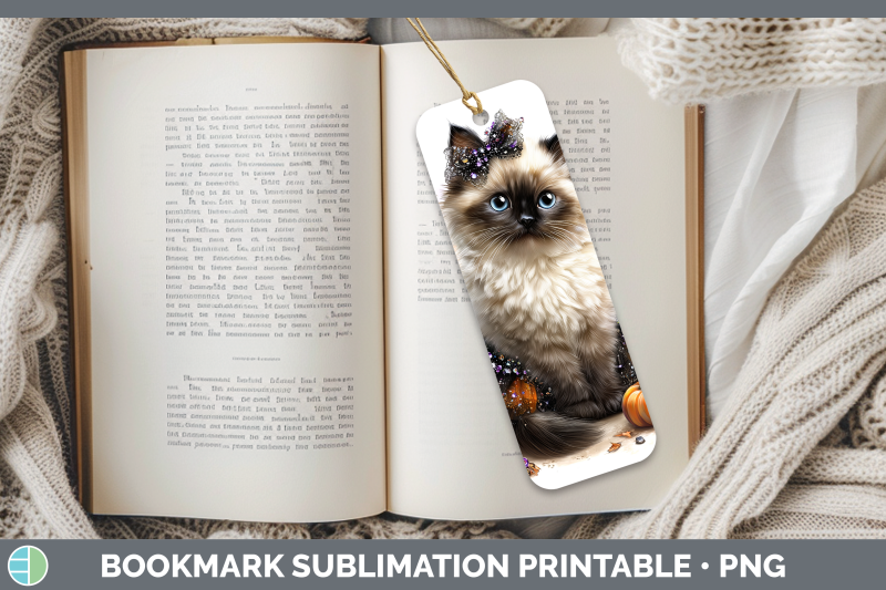 birman-cat-bookmark-cats-halloween-sublimation-printable-des