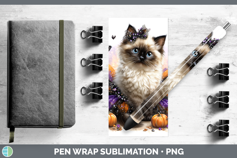 birman-cat-pen-wrap-cats-halloween-sublimation-pen-designs