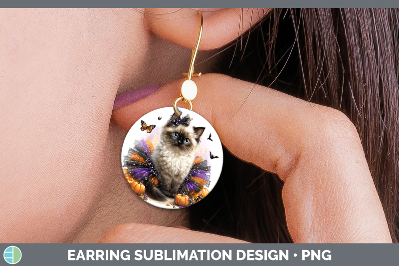 birman-cat-round-earrings-cats-halloween-sublimation-earring
