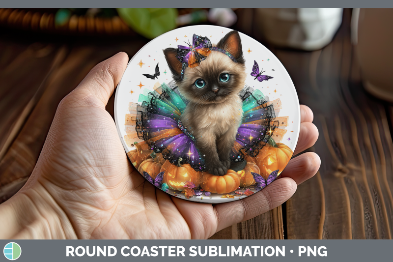 siamese-cat-round-coaster-cats-halloween-sublimation-coaster