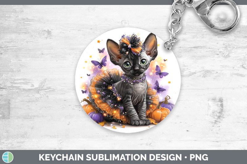 sphynx-cat-keychain-cats-halloween-sublimation-keyring-desig