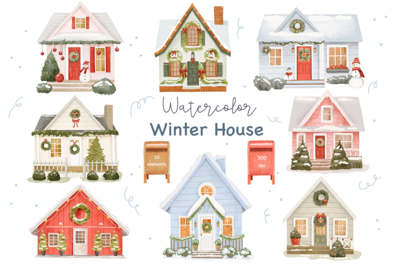 watercolor-winter-christmas-home-clipart