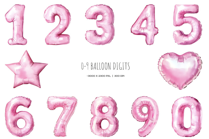 watercolor-balloon-numbers-clipart-pink-0-9-balloon-digits-birthday-dates-balloon-foil-number-pink-balloon