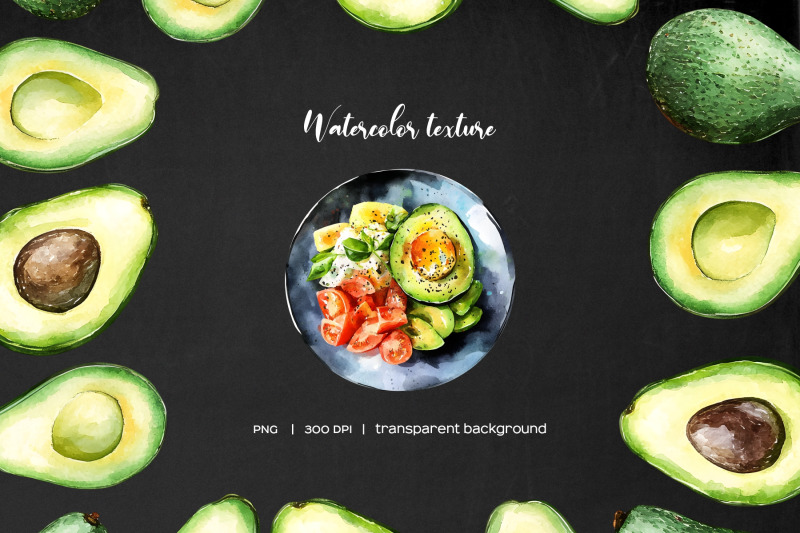 watercolor-avocado-clipart-fresh-whole-and-sliced-avocado-fruit-tree