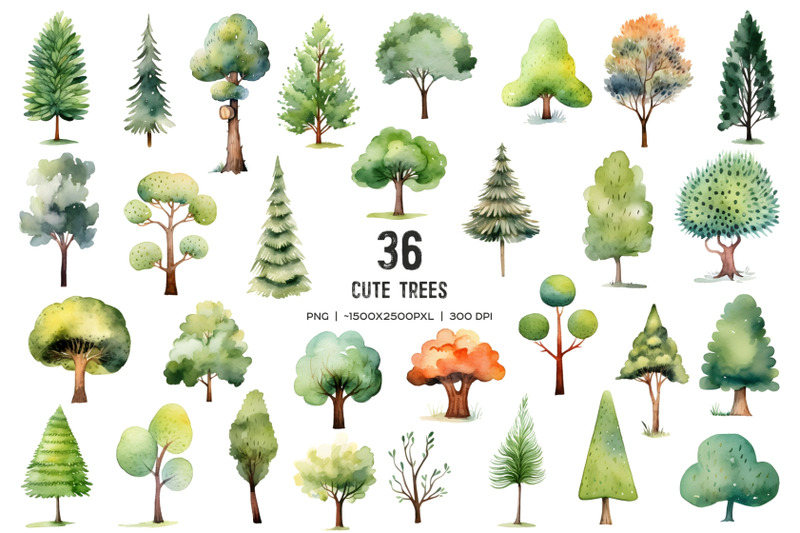 watercolor-trees-clipart-watercolor-forest-clip-art-woodland-landsca