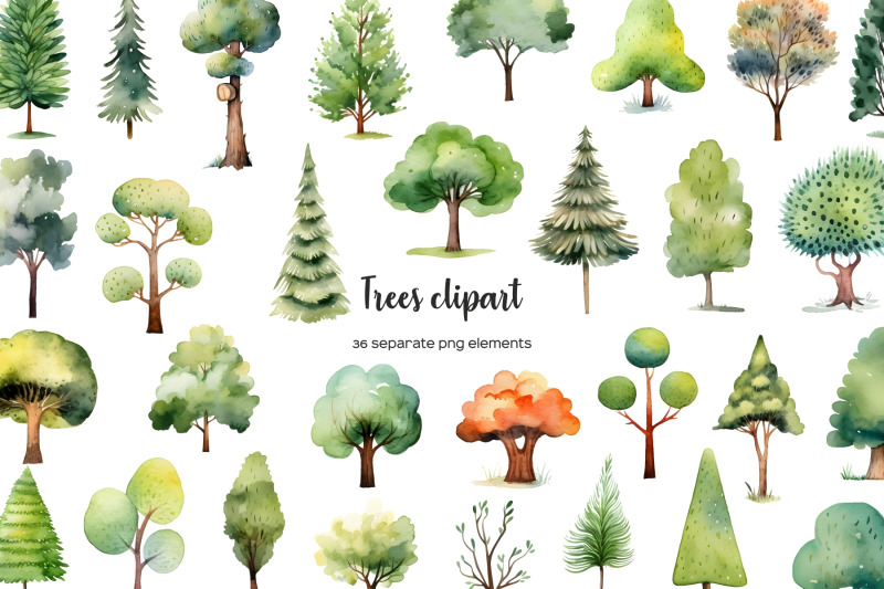 watercolor-trees-clipart-watercolor-forest-clip-art-woodland-landsca