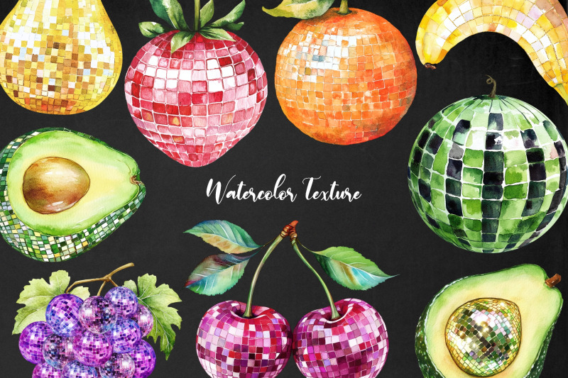 watercolor-fruits-disco-ball-clipart-14-rainbow-disco-balls