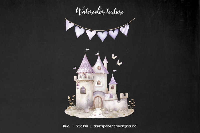 watercolor-purple-castles-clipart-fairytale-princess-castles-png