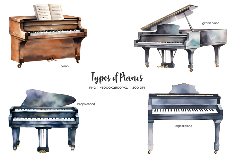 watercolor-musical-instruments-clipart-orchestra-instruments-clip-art