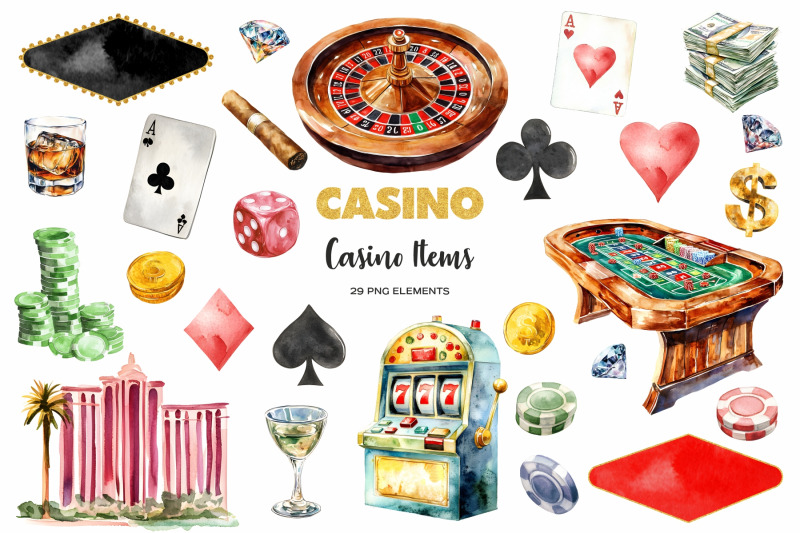 watercolor-casino-clipart-gambling-casino-equipment-and-elements-png