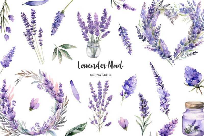 watercolor-lavender-clipart-garden-purple-flowers-clip-art
