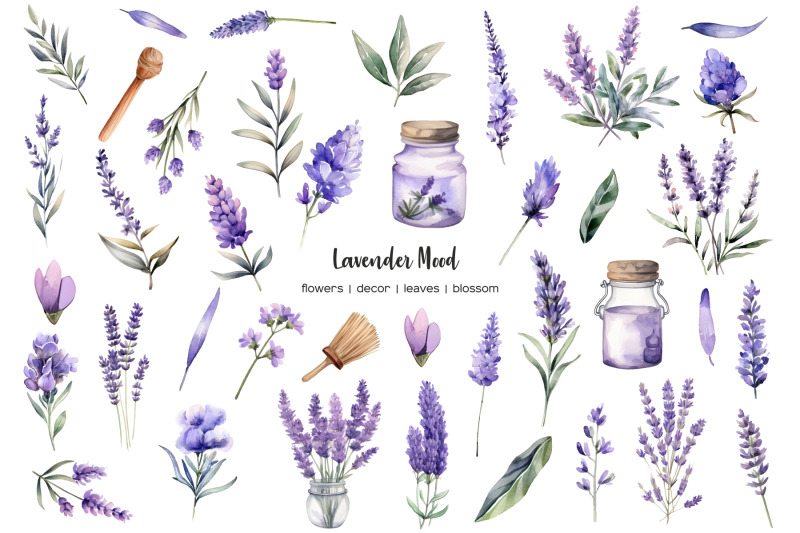 watercolor-lavender-clipart-garden-purple-flowers-clip-art