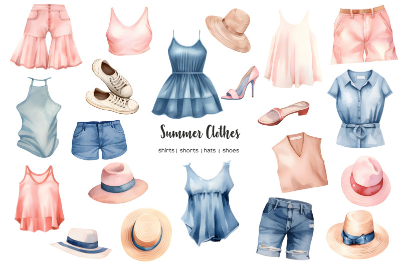 watercolor-summer-clipart-summer-beach-clip-art-seasonal-bundle-summ
