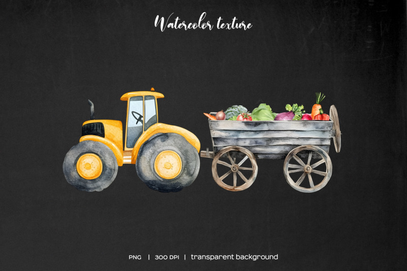 watercolor-farming-life-clipart-village-life-elements-gardening-item