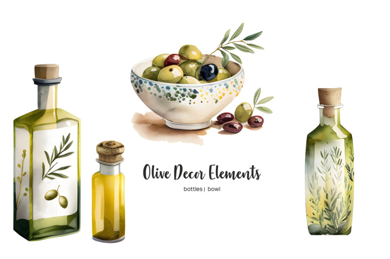 watercolor-olive-clipart-olive-branches-and-leaves-watercolor