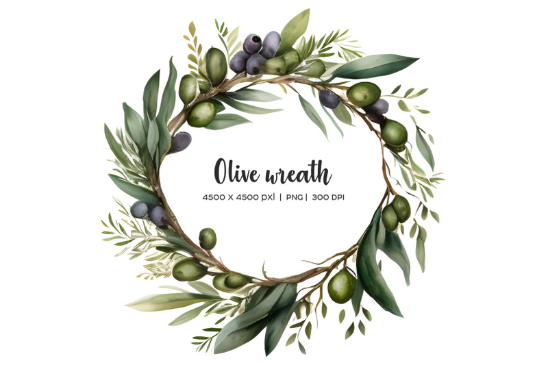 watercolor-olive-clipart-olive-branches-and-leaves-watercolor