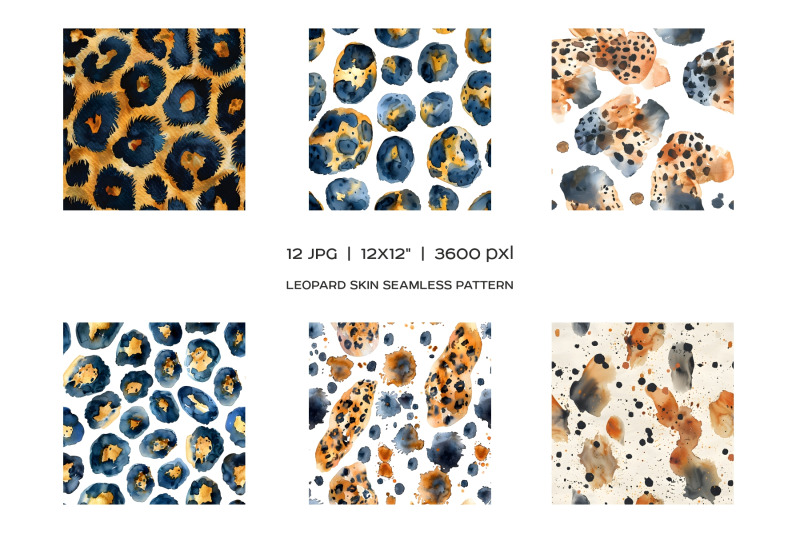 watercolor-classic-leopard-pattern-black-and-orange-leopard-seamless