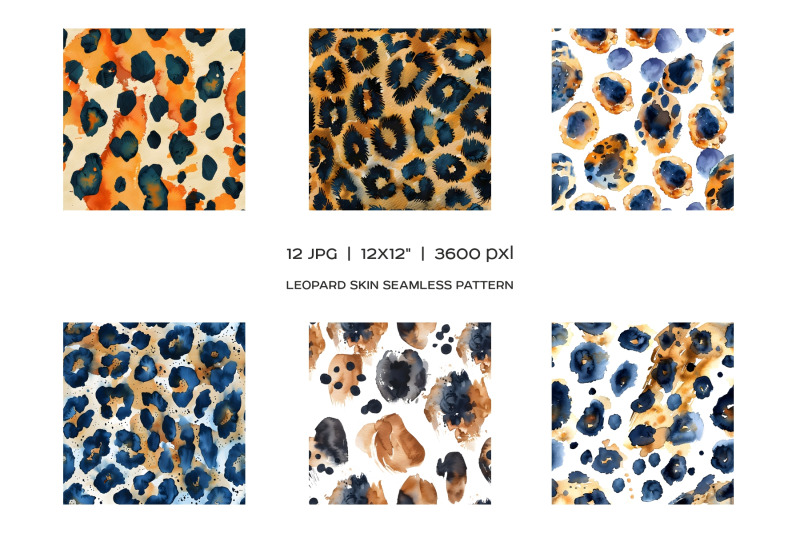 watercolor-classic-leopard-pattern-black-and-orange-leopard-seamless
